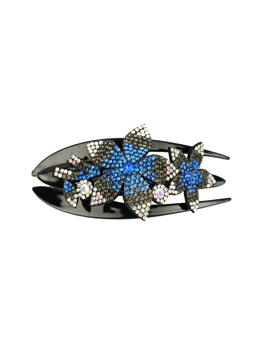 MIZORRI Women Blue & Black Embellished French Barrette