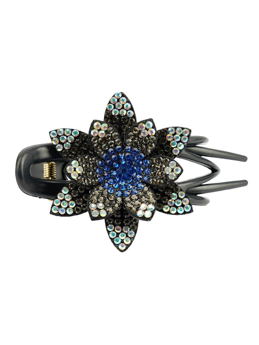 MIZORRI Women Blue Embellished Alligator Hair Clip