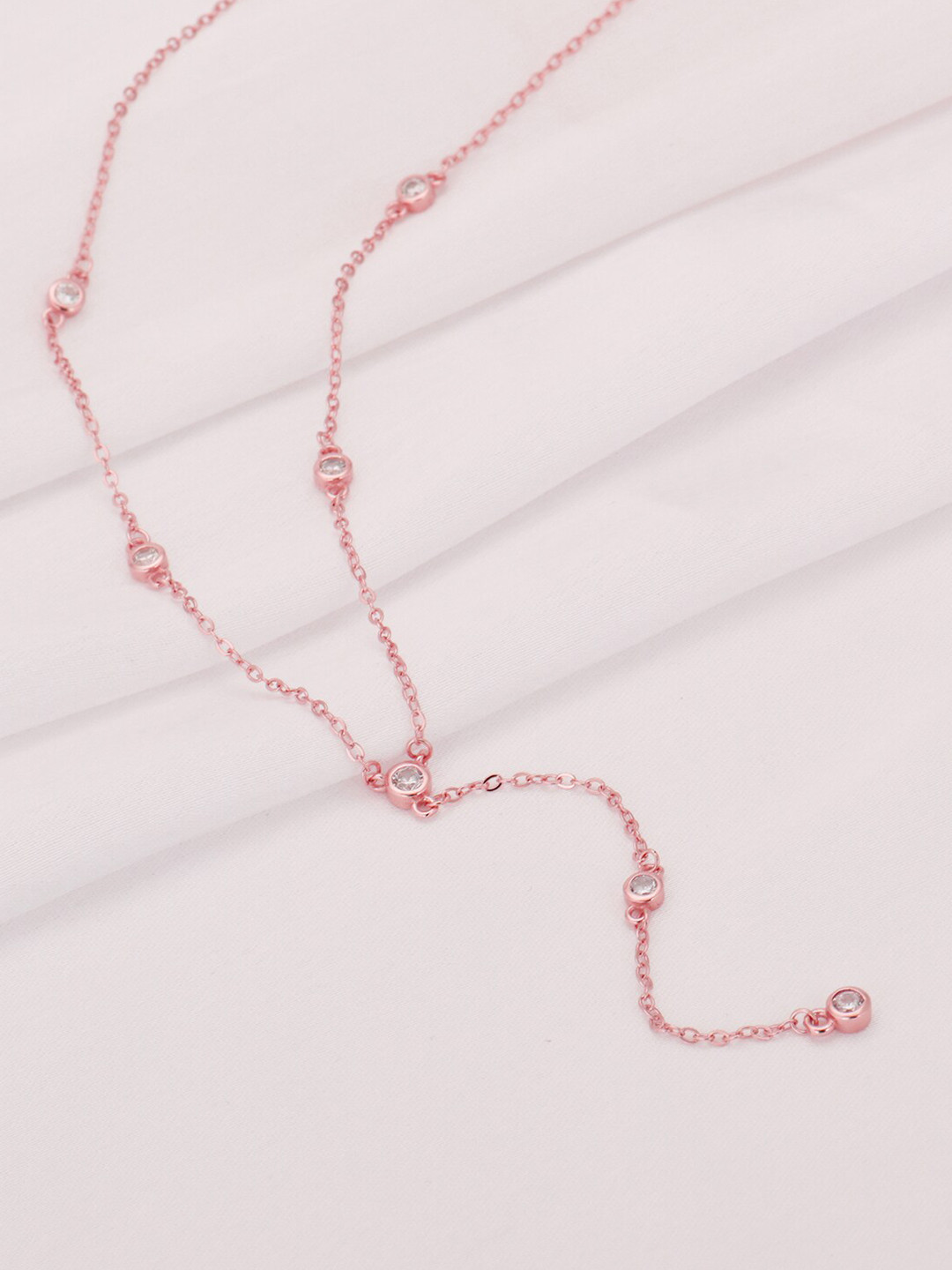 GIVA 925 Sterling Silver Rose Gold Plated Constellation Y-Necklace