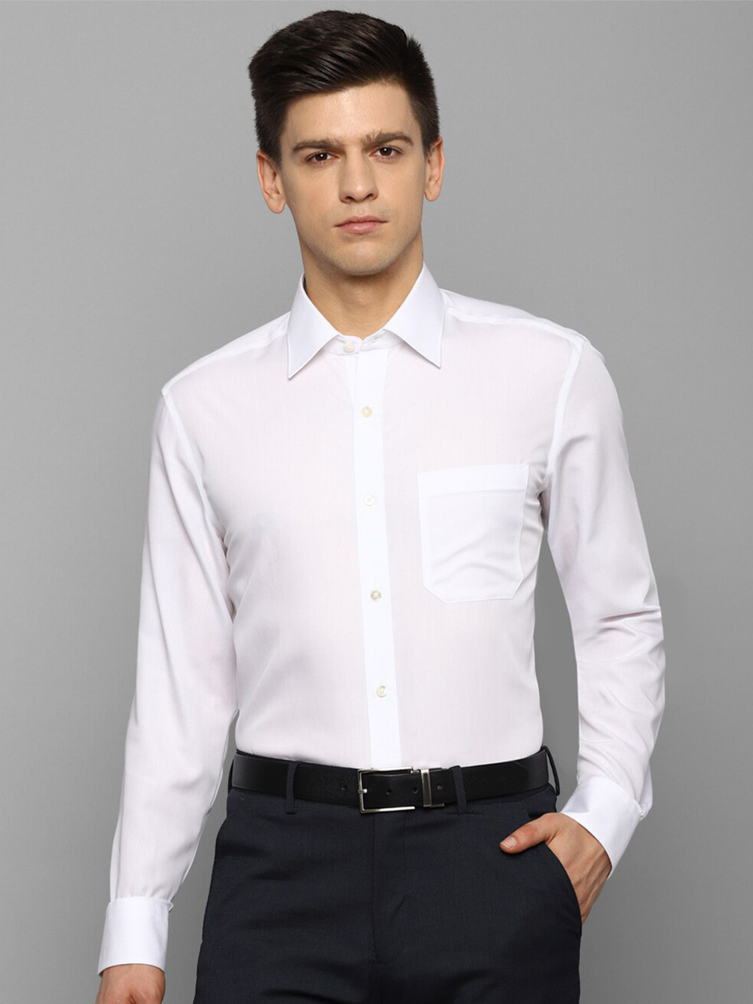 Louis Philippe Permapress Men White Wrinkle Free Formal Shirt