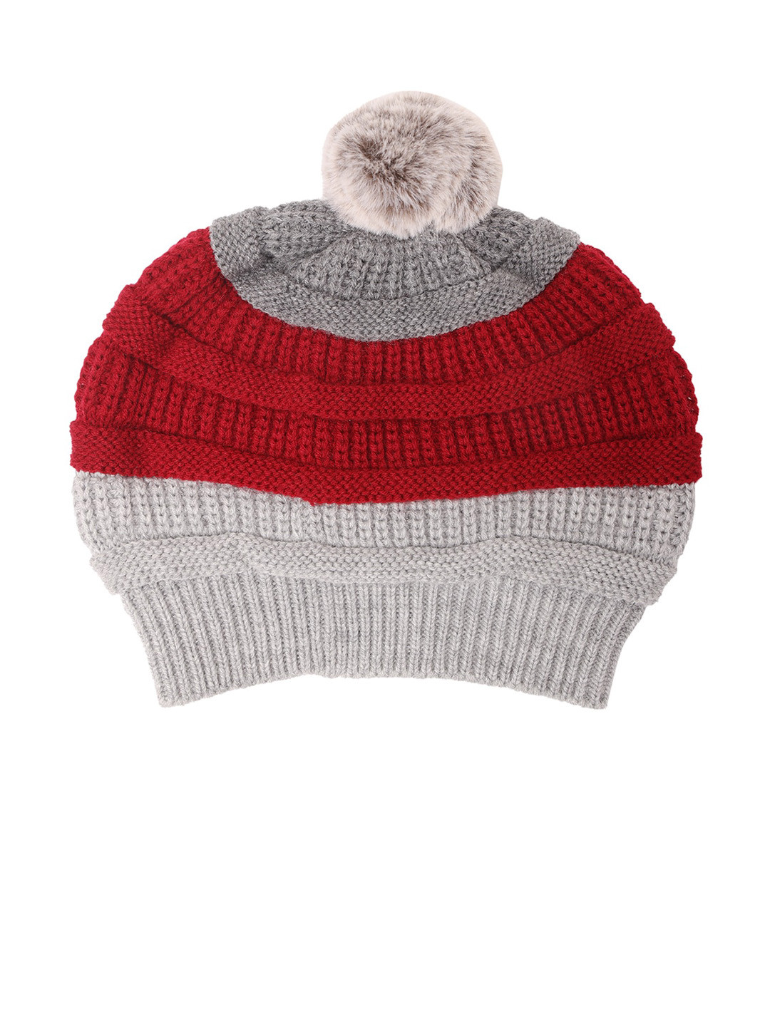 Bharatasya Women Beige Caps