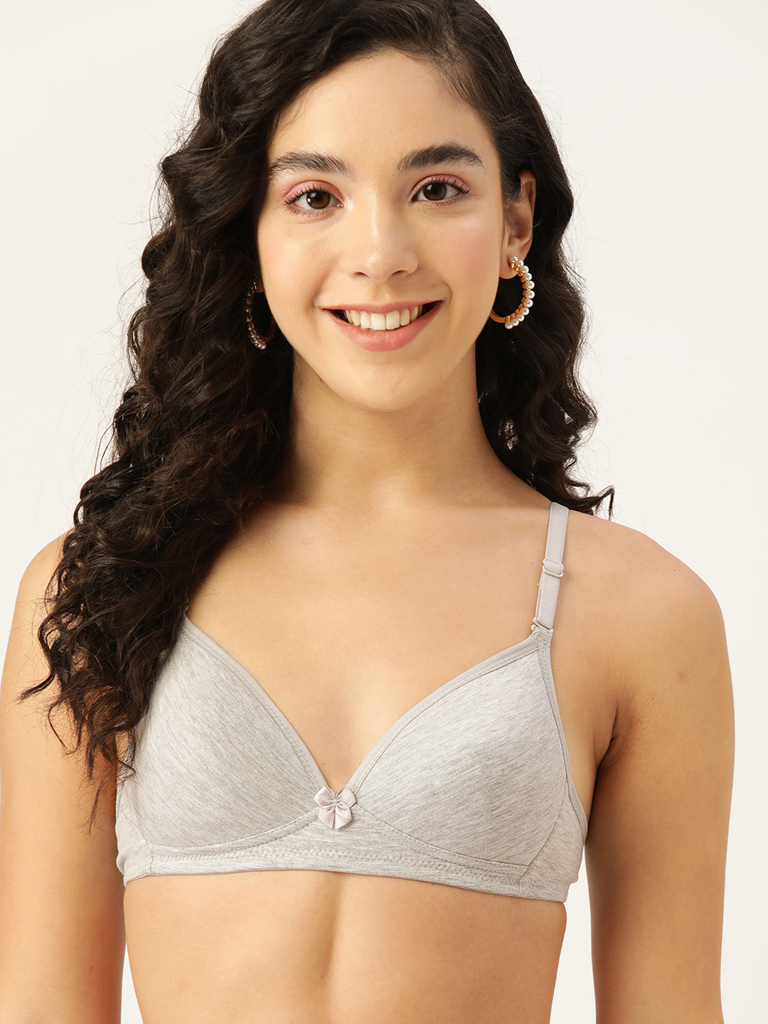 DressBerry Grey Melange Bra Lightly Padded