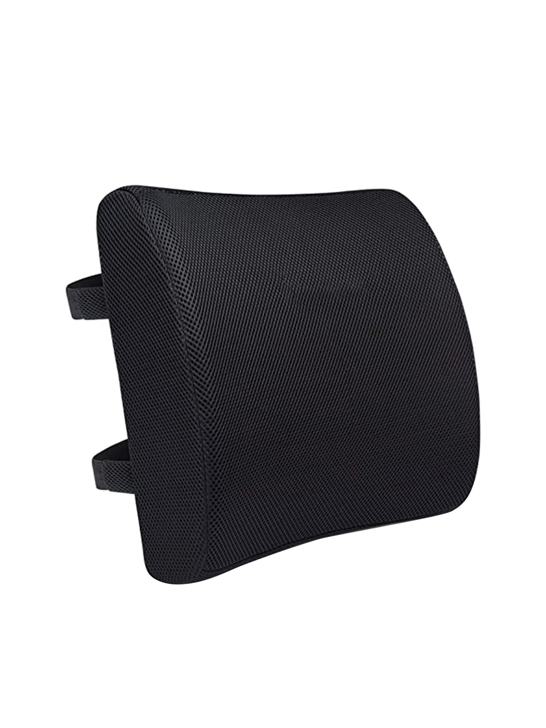 Sleepsia Half_Lumbar_Sprt Black Solid Cotton Medium Memory Foam Therapedic Pillow-33.99 x 32.49 x 11 cm