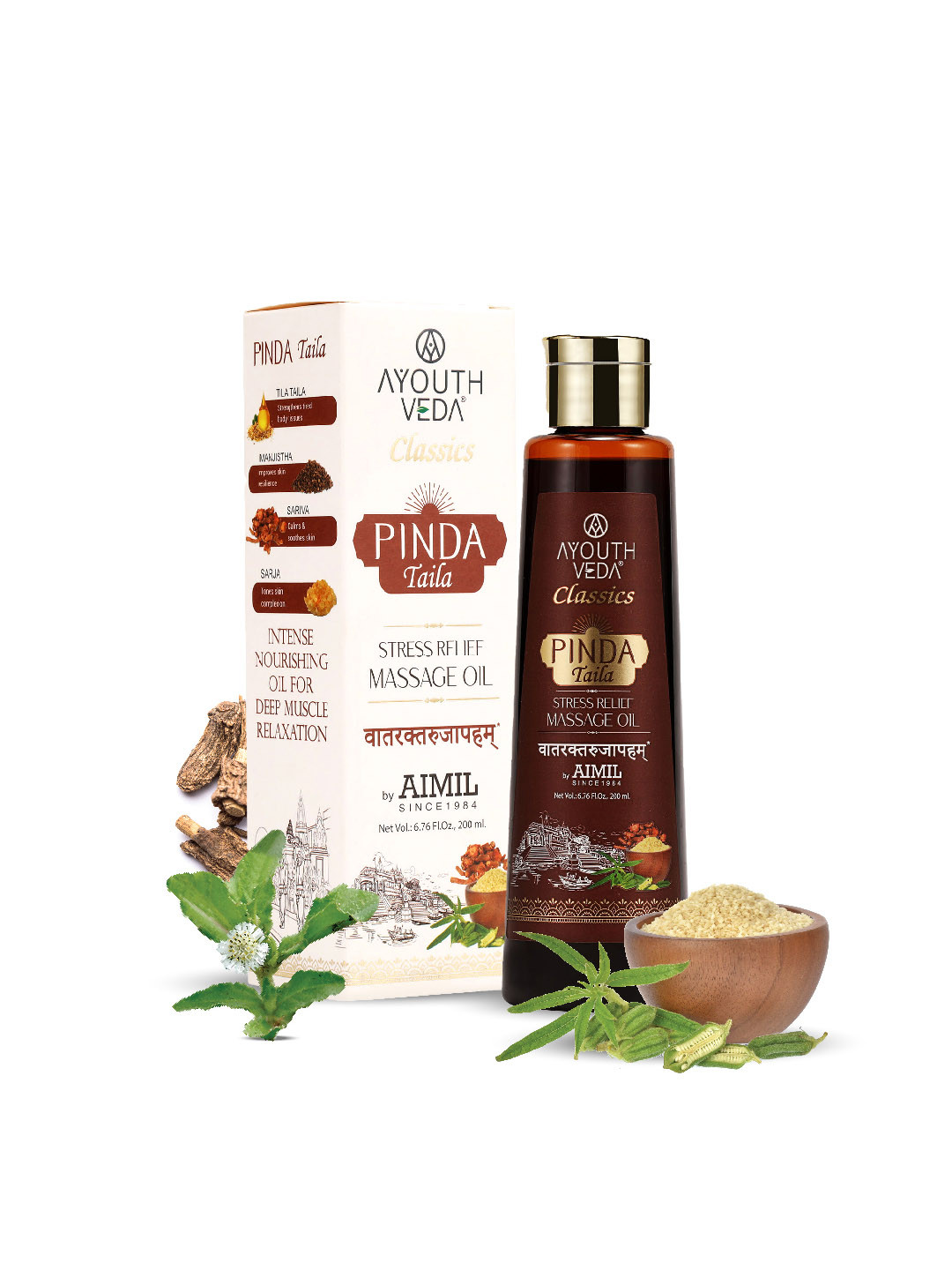 AYOUTHVEDA Brown Pinda Taila 200 ml