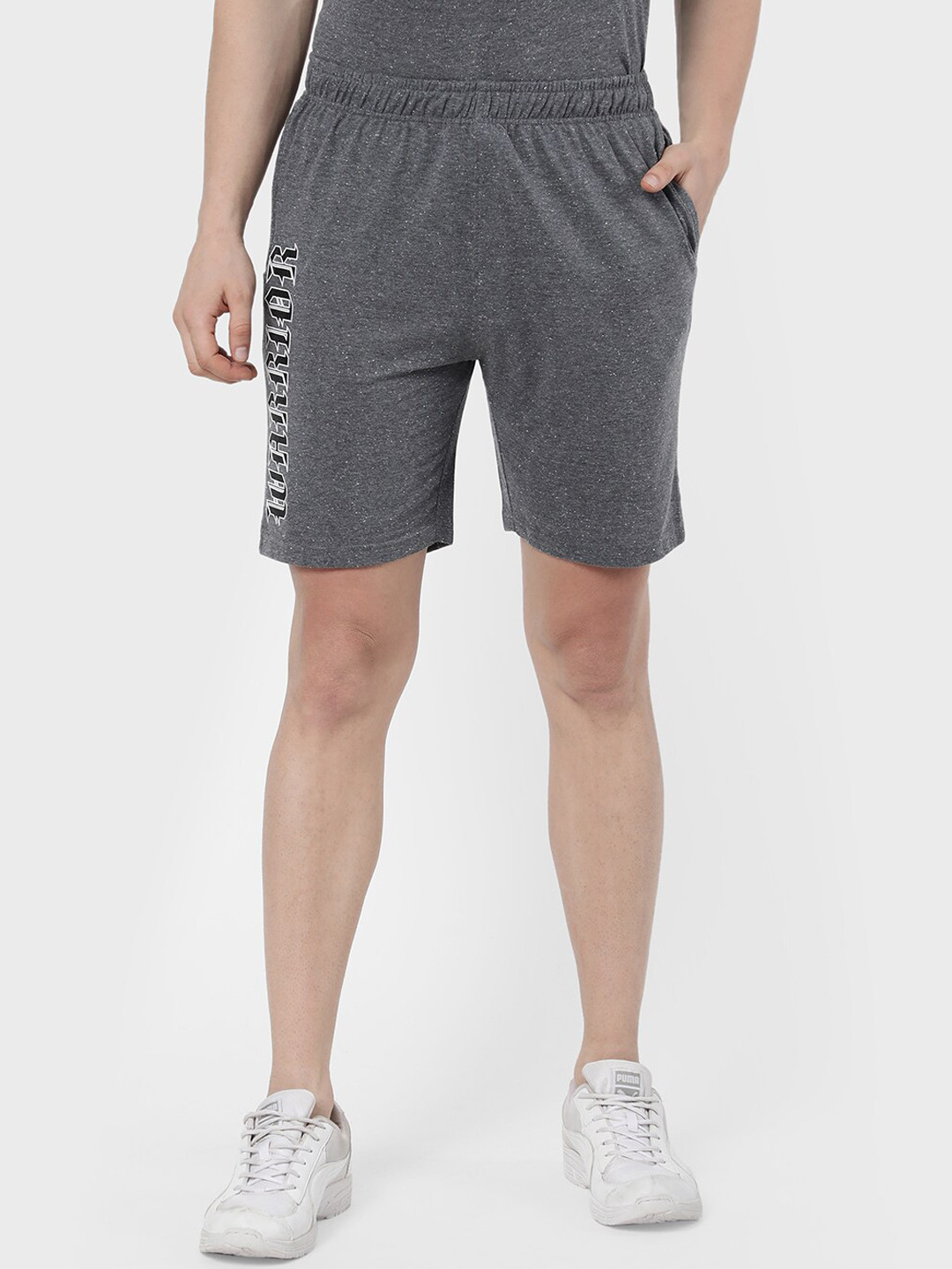 R&B Men Grey Sports Shorts