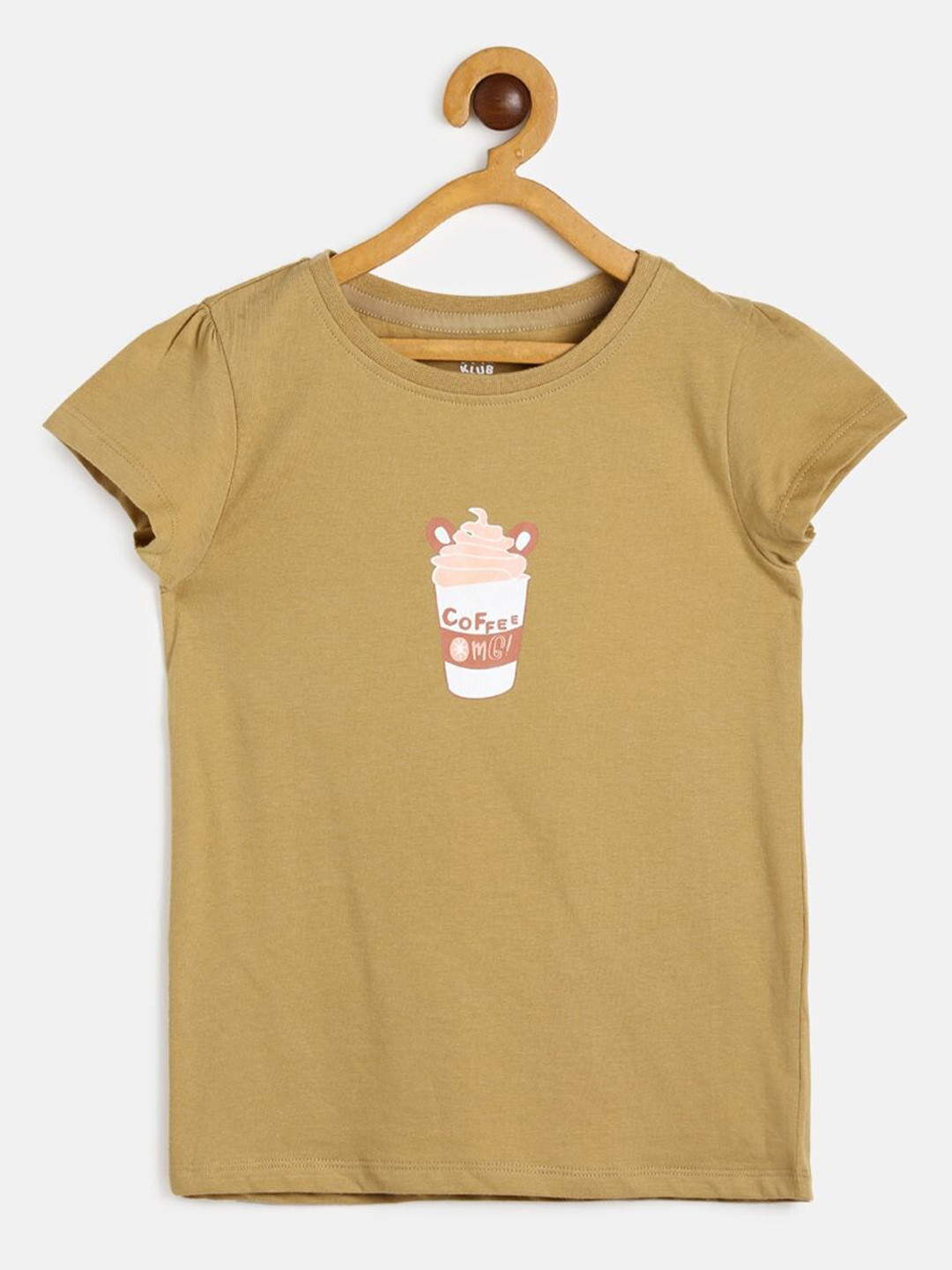 MINI KLUB Brown Print Pure Cotton Top