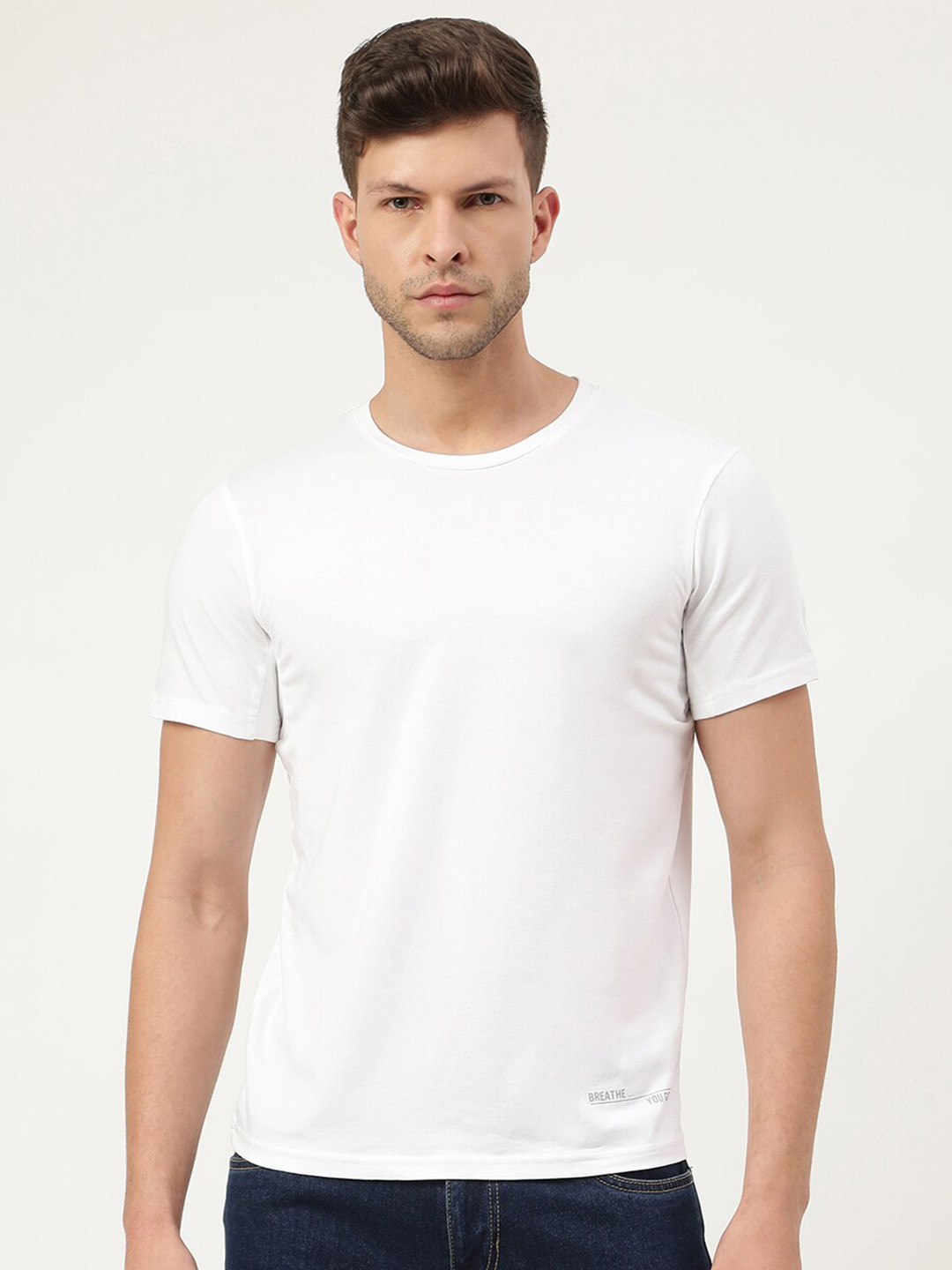 FREECULTR Men White Bamboo Antimicrobial T-shirt