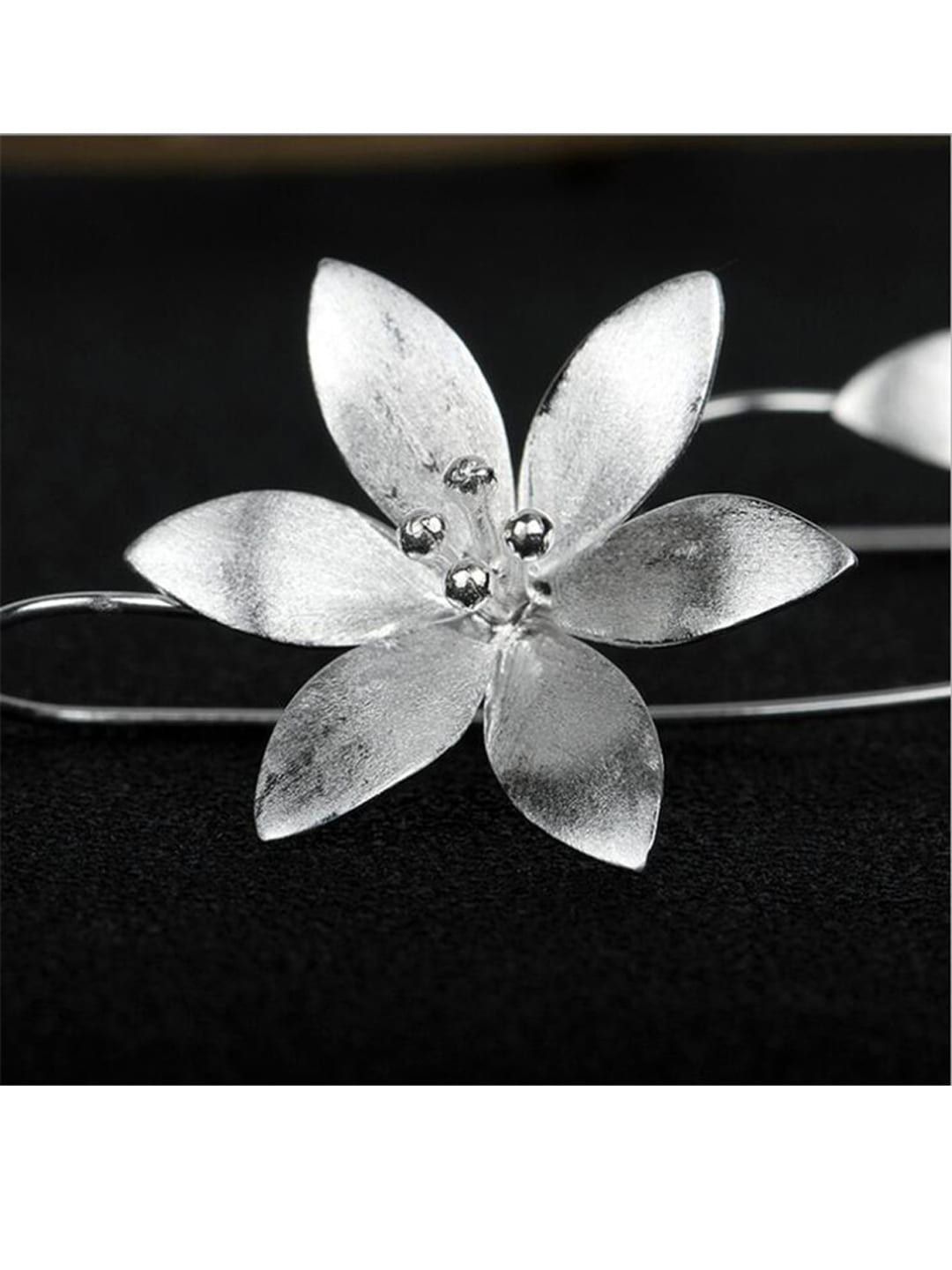 MIZORRI Silver-Toned Contemporary Fashion Earrings