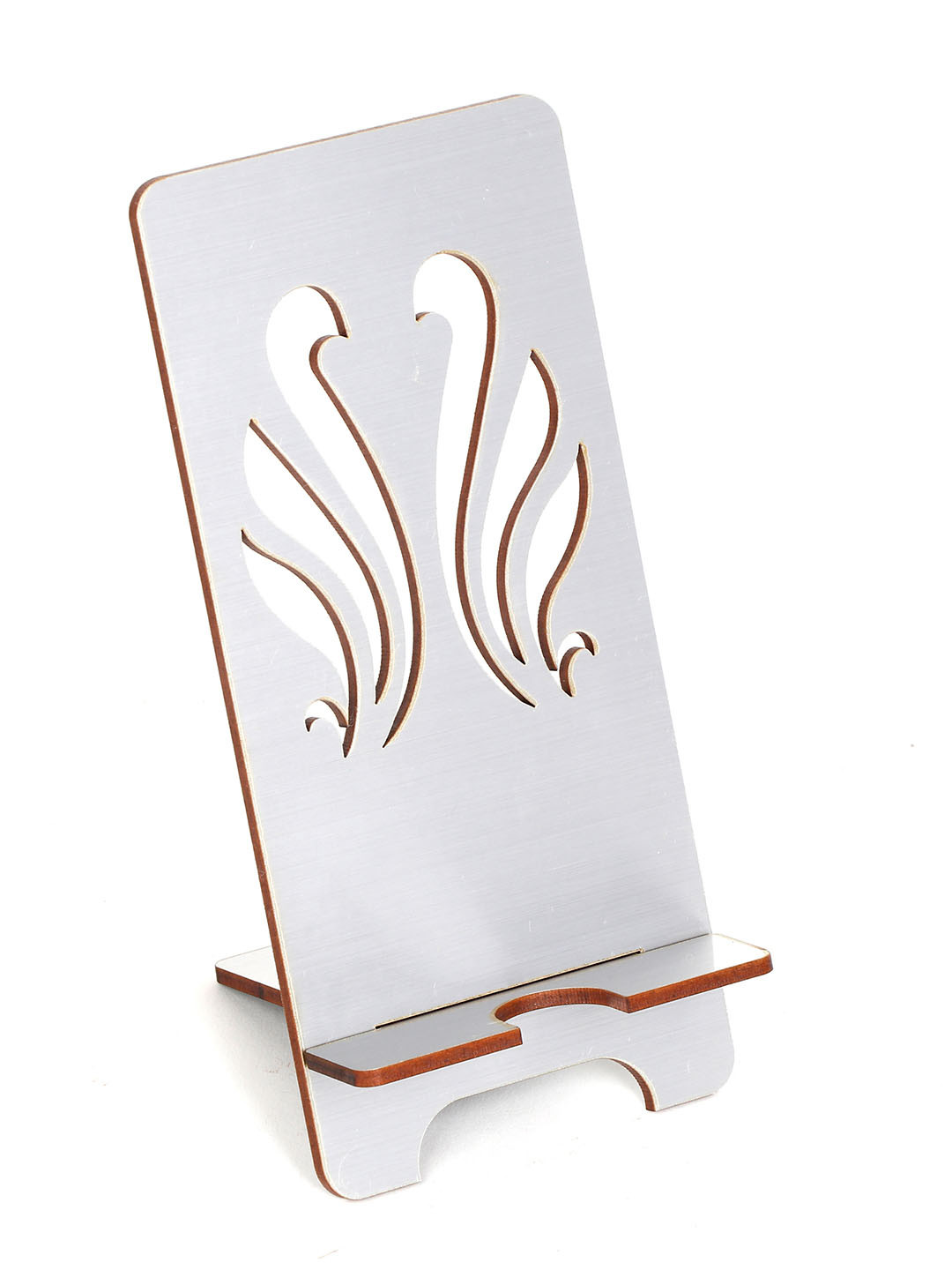 DULI Silver-colored Textured Portable Mobile Stand