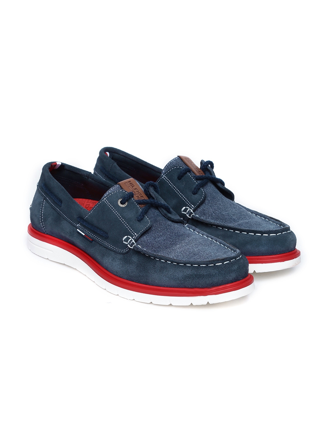 blue suede boat shoes