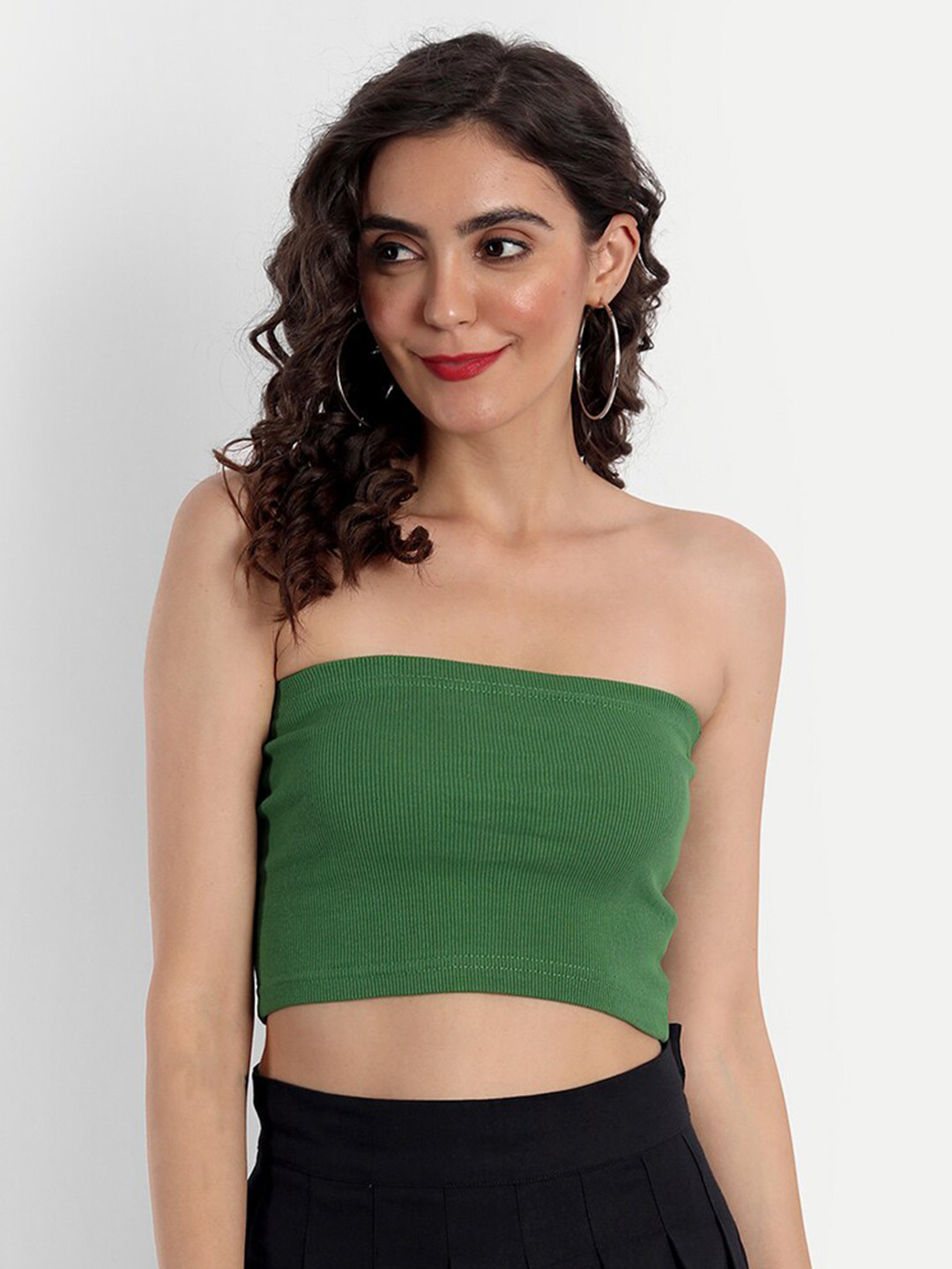 Emprall Green Tube Crop Top