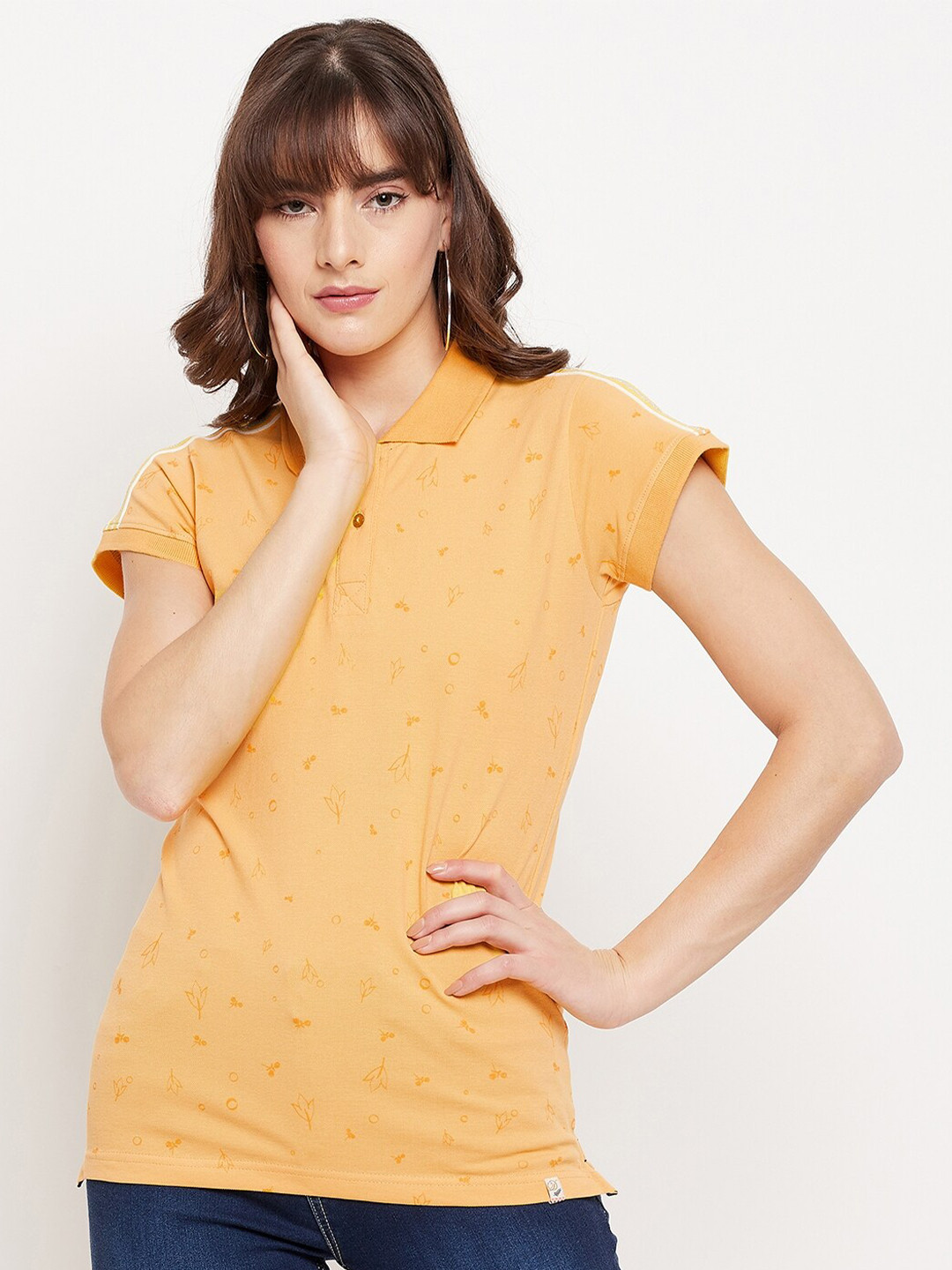 Duke Yellow Print Top