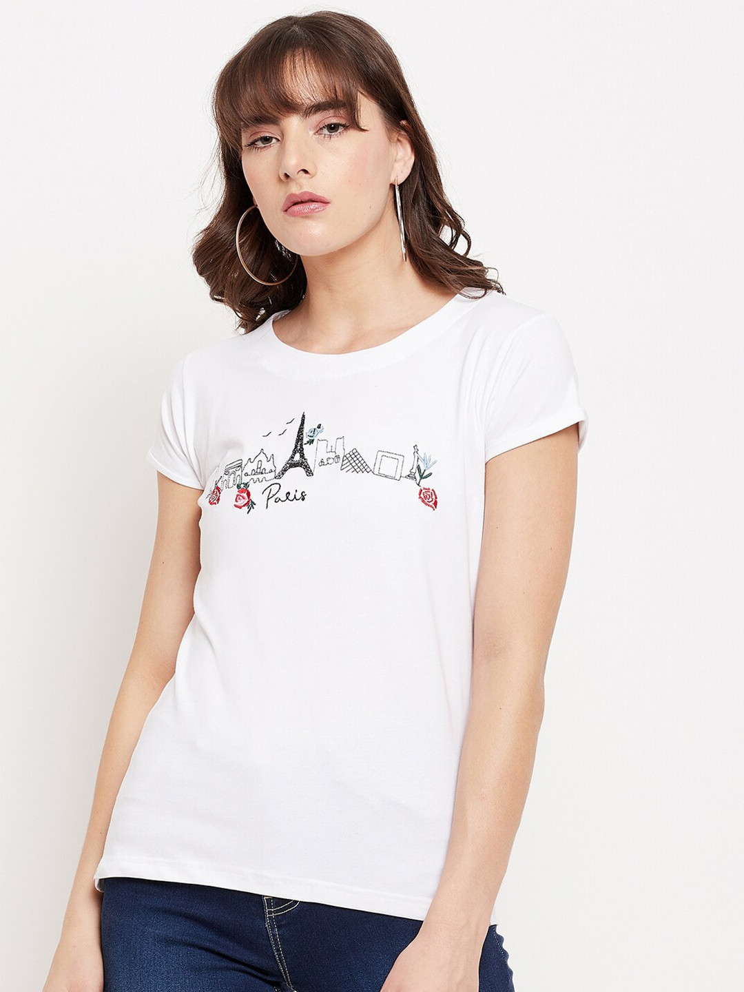 Duke White Print Top