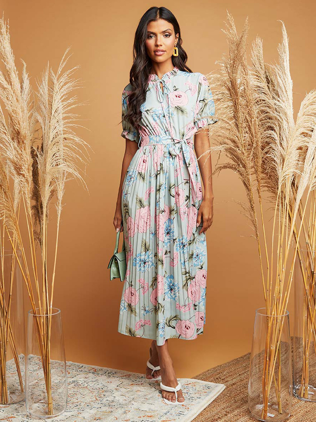 Styli Blue Floral Dress