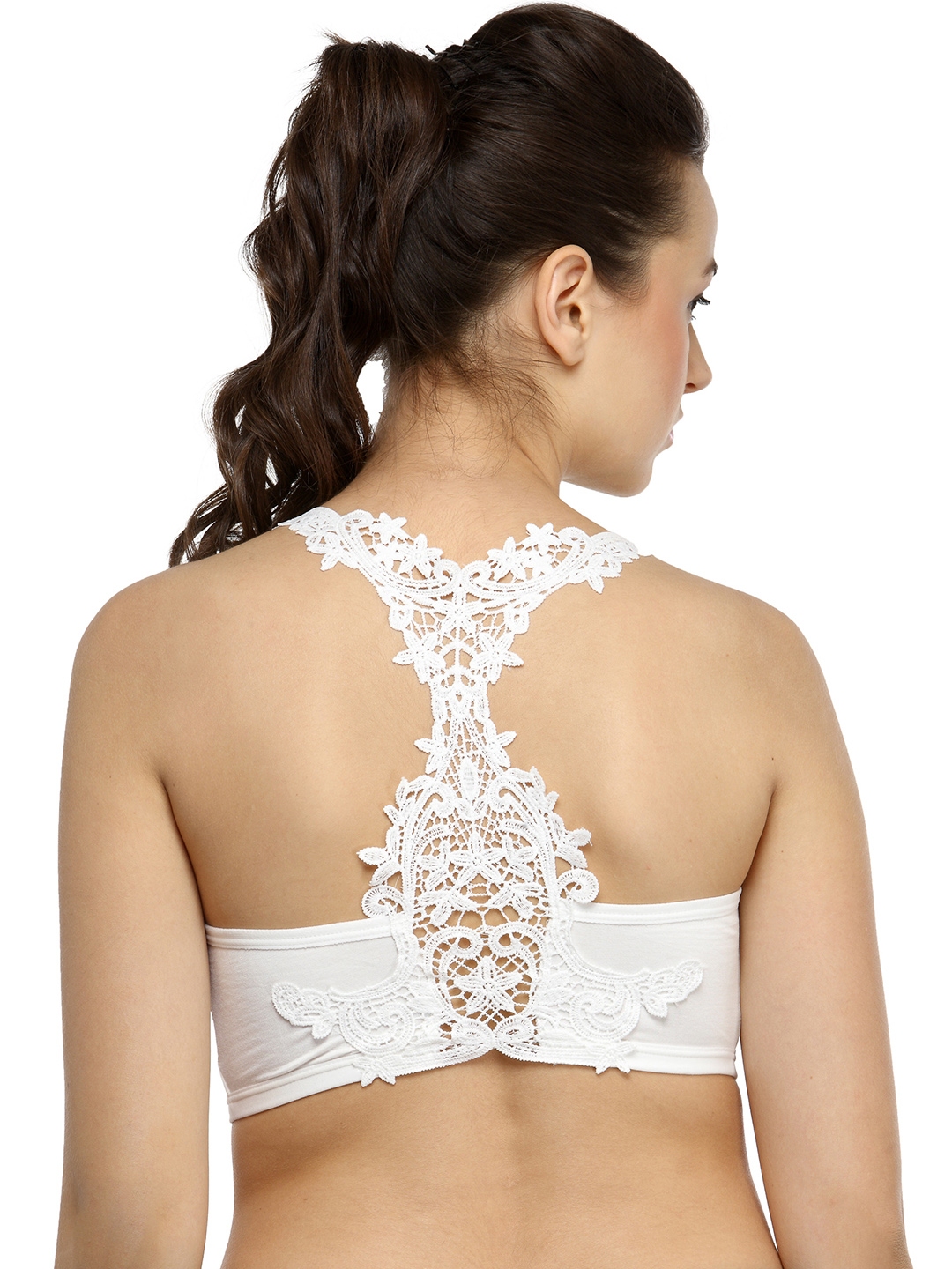 Buy N Gal White Non Wired Full Coverage Lightly Padded Bralette