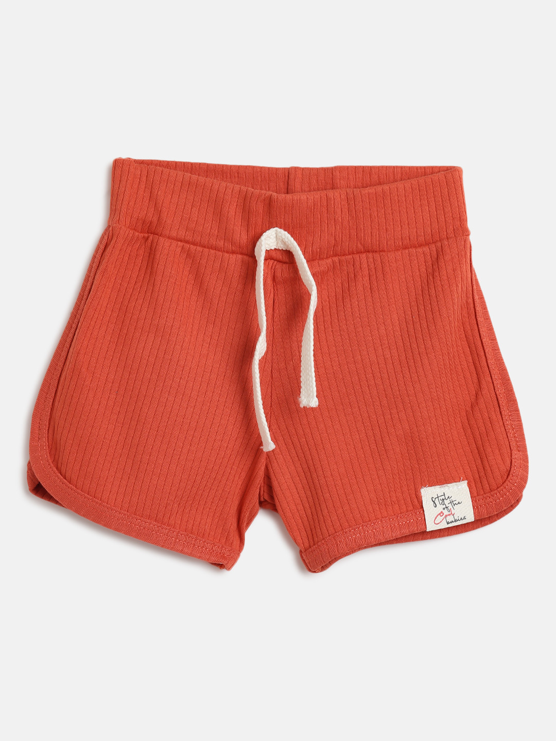 Civil Boys Rust Red Solid Pure Cotton Shorts