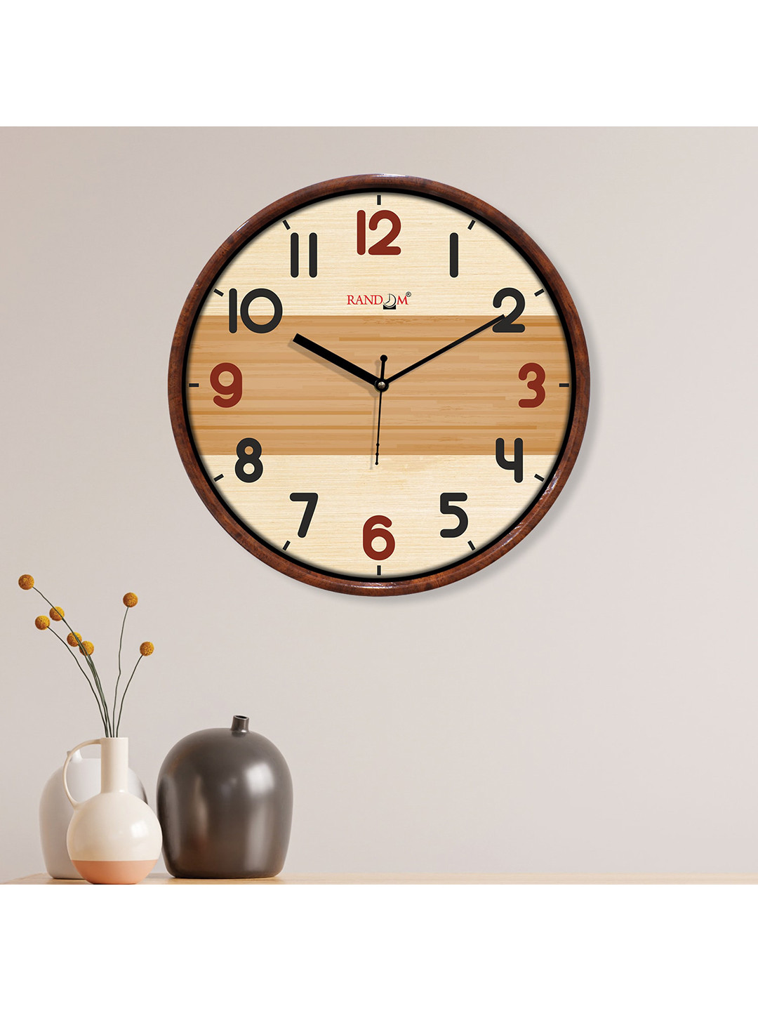 RANDOM Unisex Brown Clocks