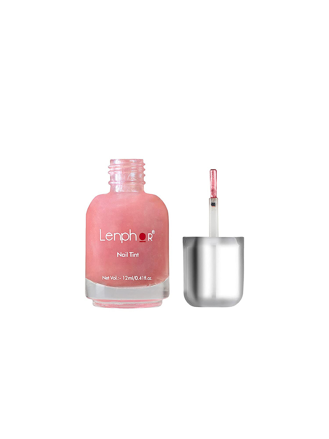 Lenphor Cruelty-Free Long Lasting Shiny Chrome Finish Nail Tint 12 ml - Mildly Pink 070
