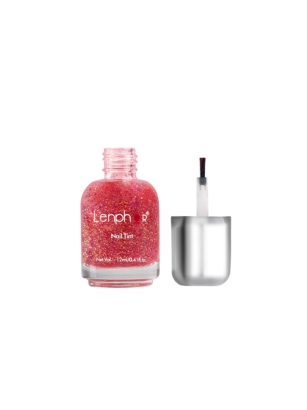 Lenphor Glitter Long-Lasting Nail Tint 12ml - Pink Lust 021