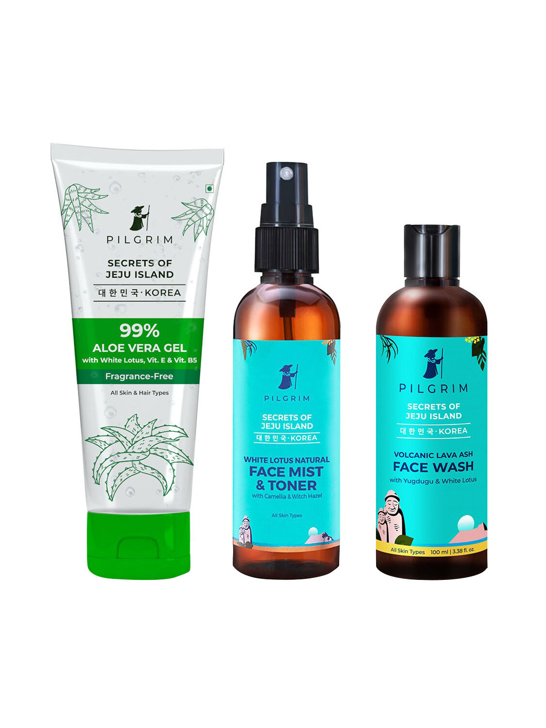 Pilgrim Teal Gentle Hydrating Skincare Routine Kit