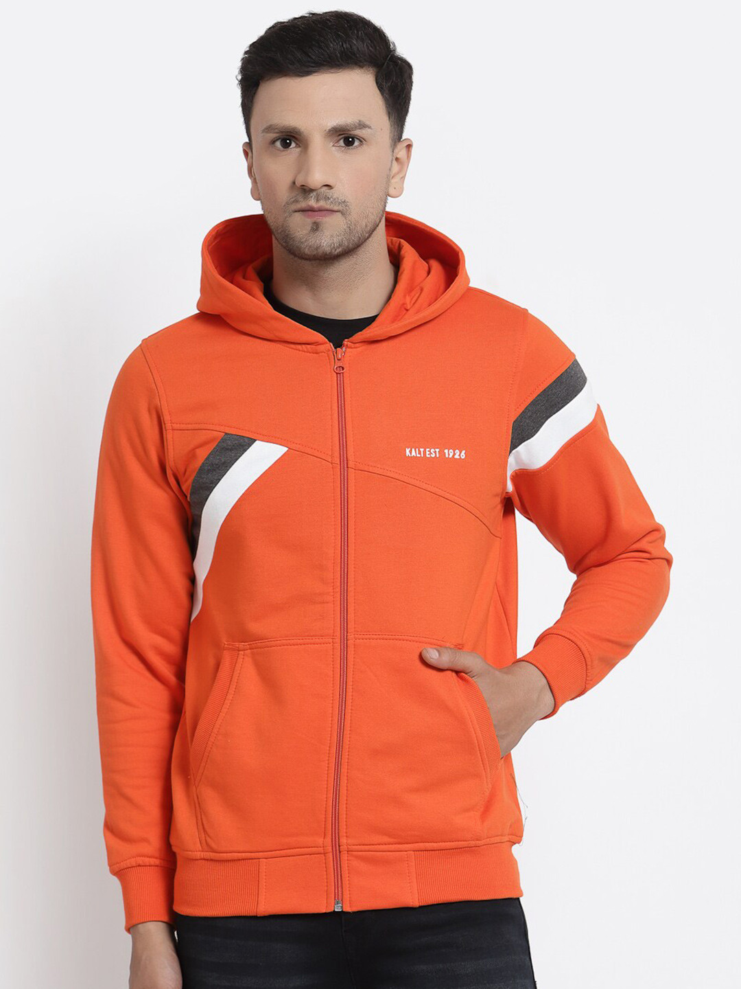 Kalt Men Orange Sweatshirt