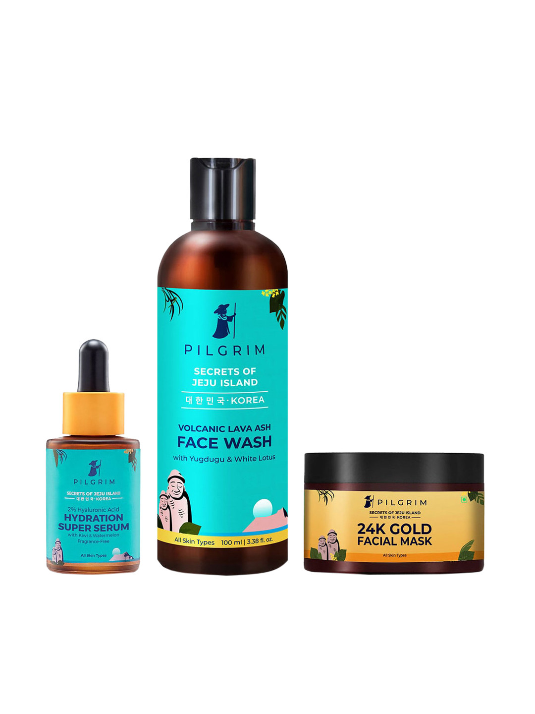 Pilgrim Radiant Glow Smoothening & Brightening Skin Care Gift Set