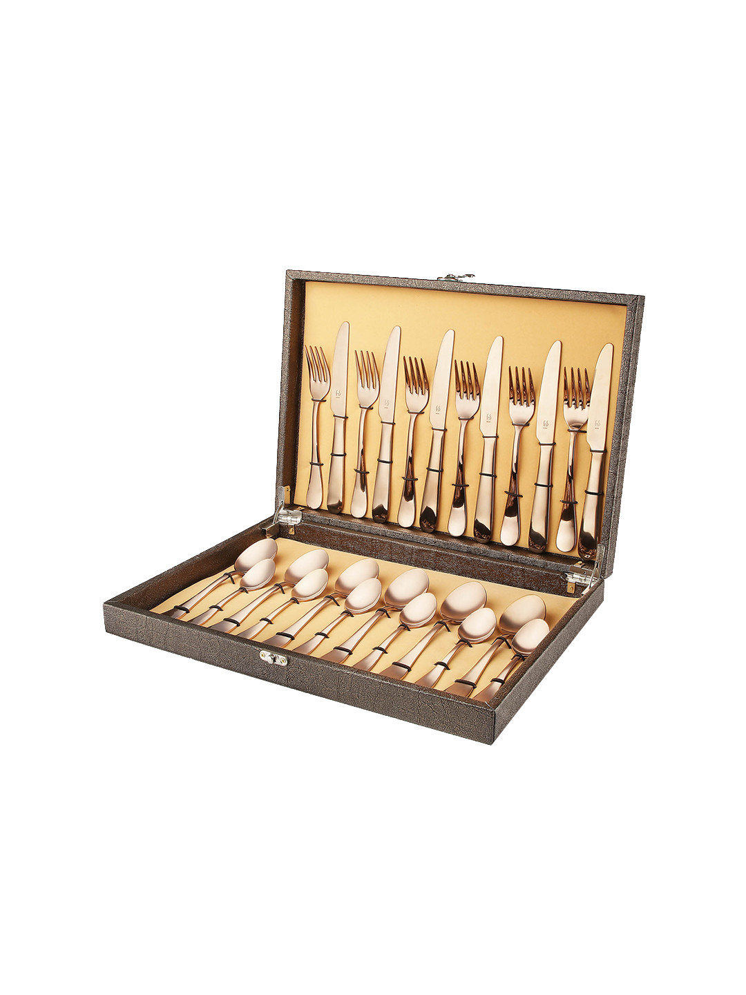 FNS Rose Gold Plated 24 Pc Cutlery set