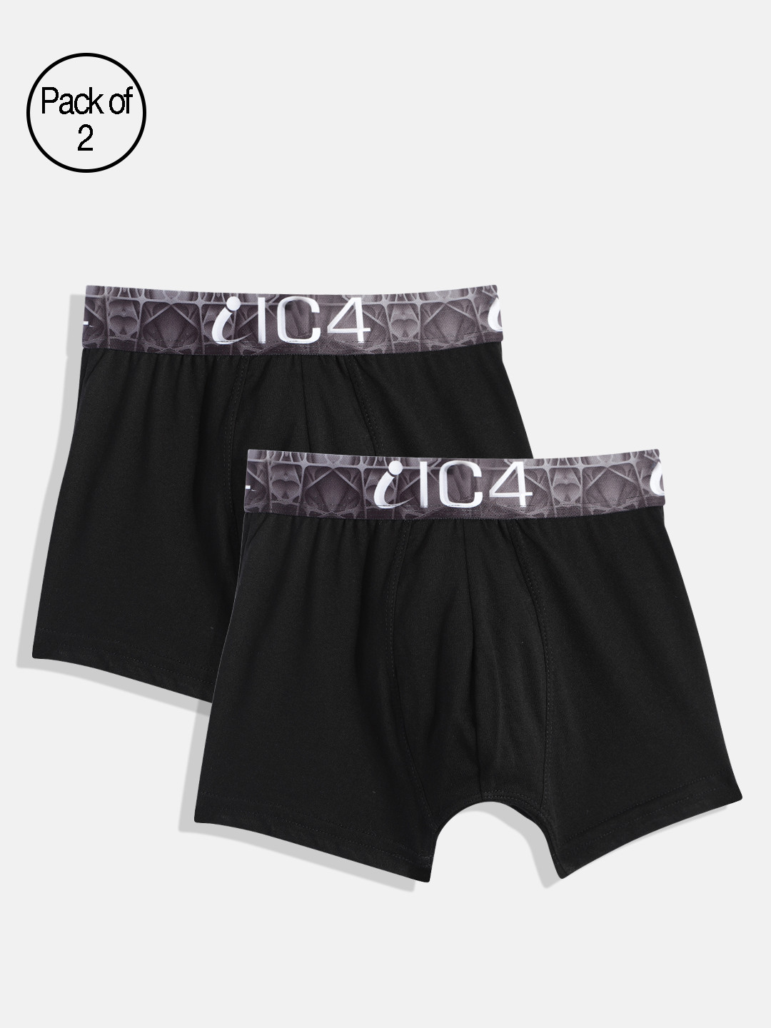 IC4 Boys Pack of 2 Black Trunks 0B2004P2