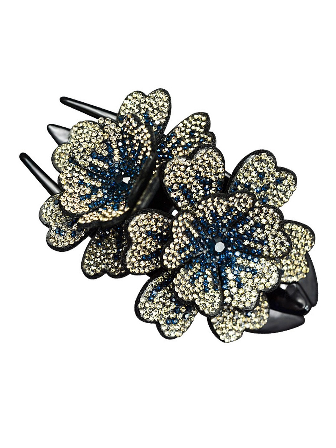 MIZORRI Women Blue & Beige Claw Clip