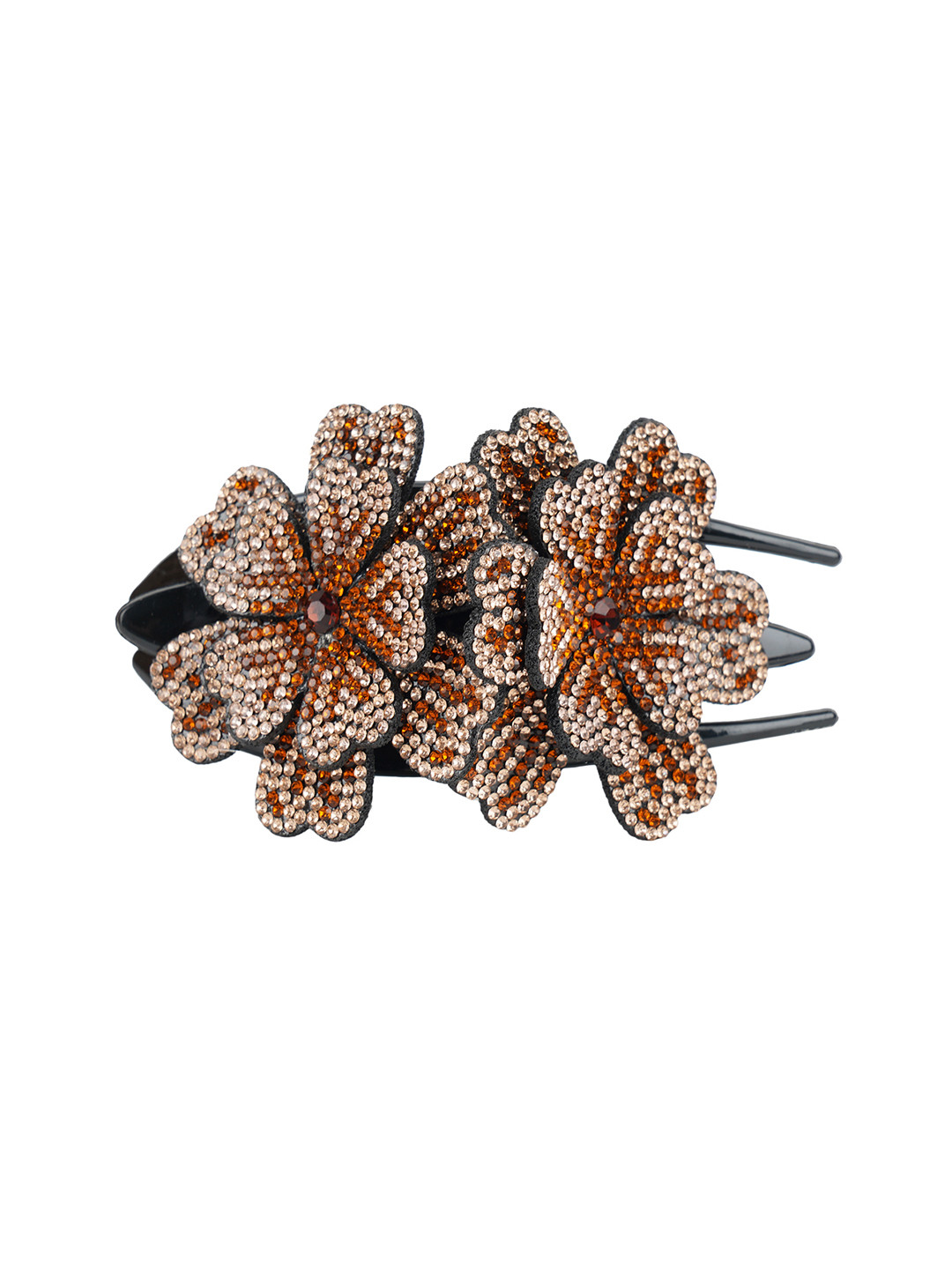 MIZORRI Women Gold-Toned & Orange Claw Clip