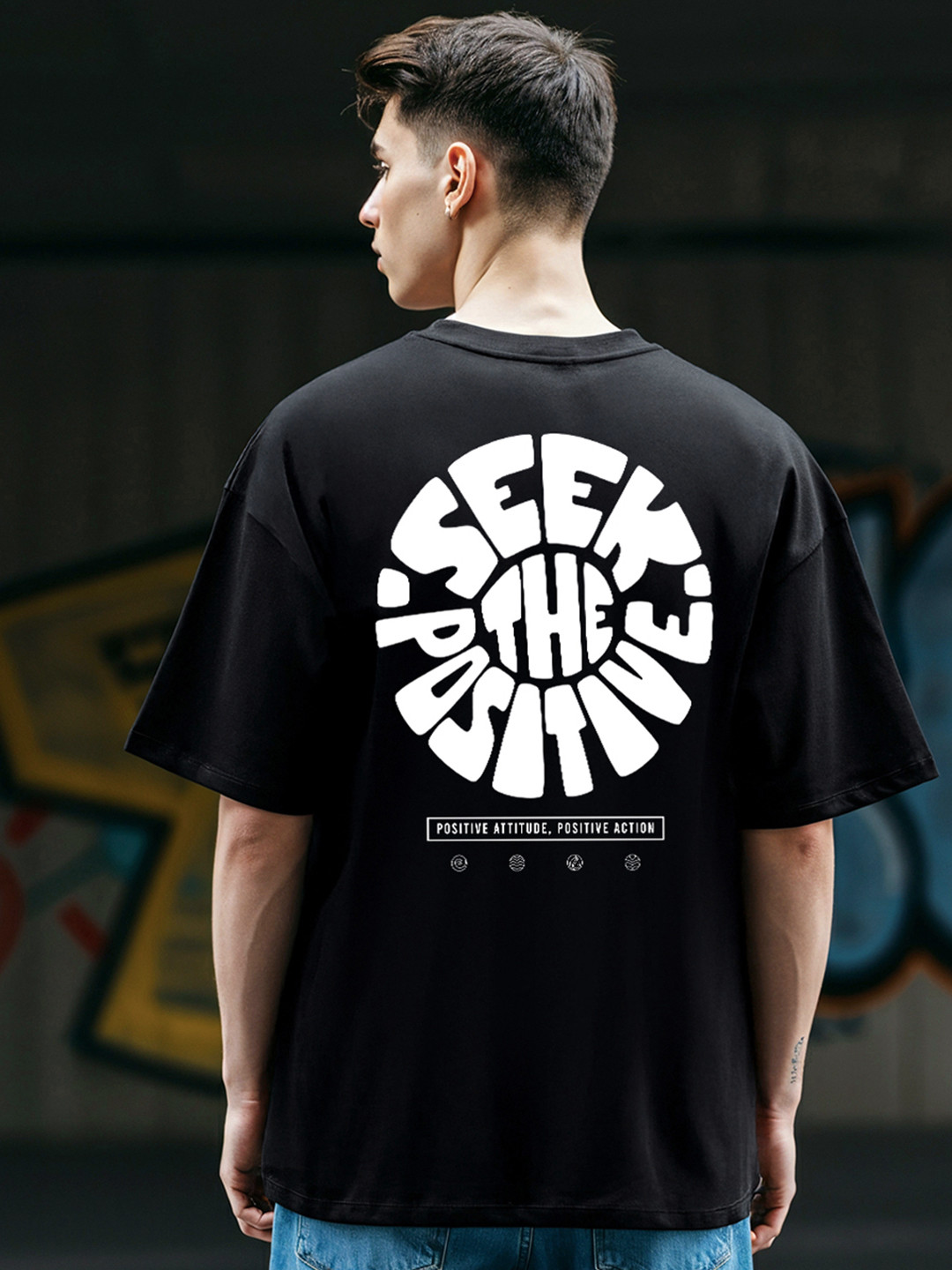 Bewakoof Peace Seeker Printed Oversized T-shirt