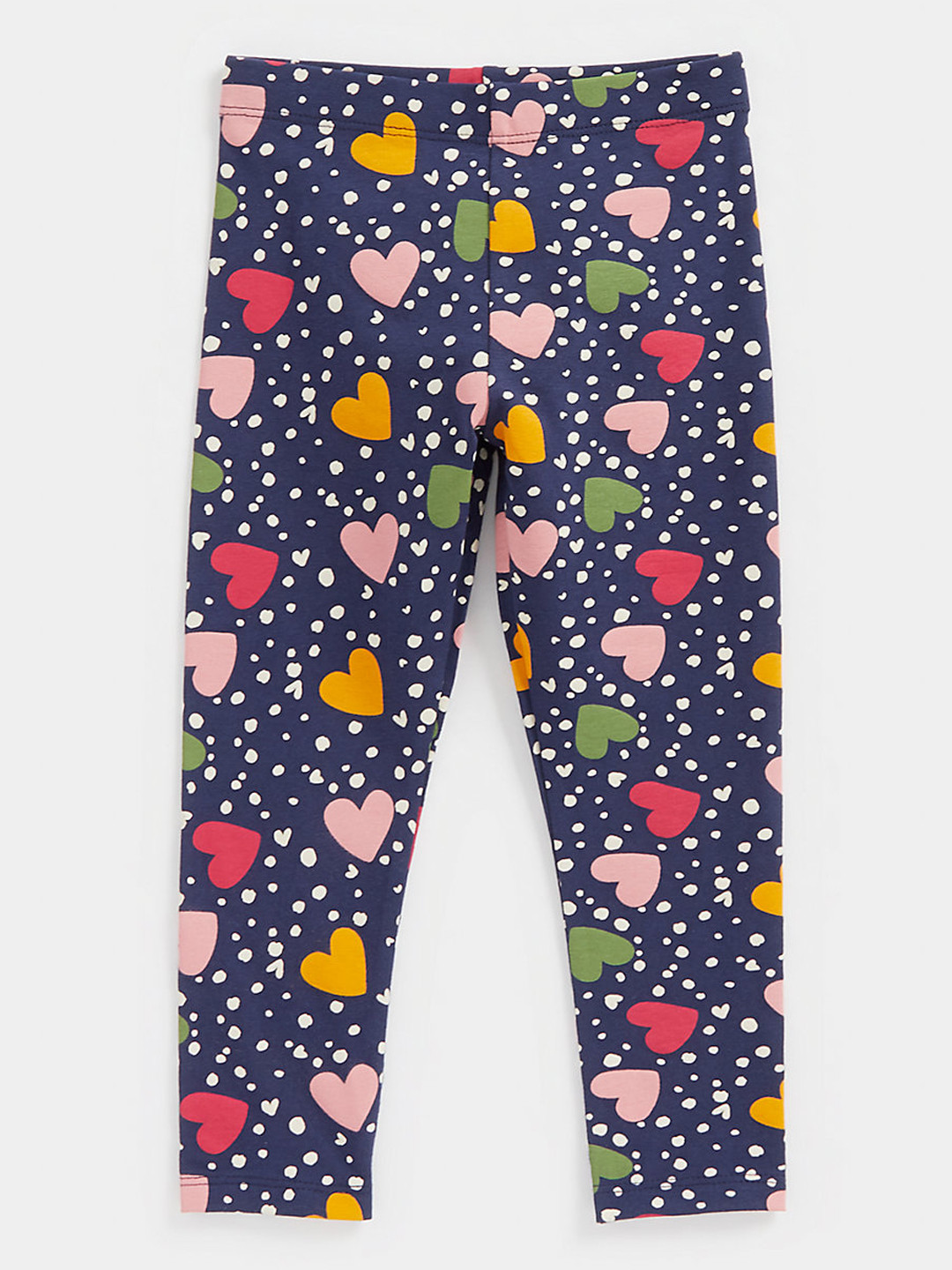 mothercare Girls Navy Blue Printed Ankle-Length Leggings