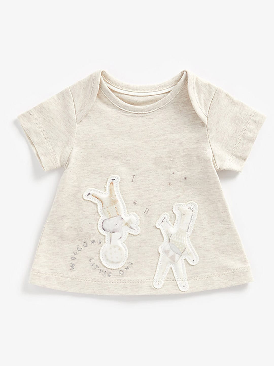 mothercare Infant Grey Envelope Neck Organic Cotton T-shirt