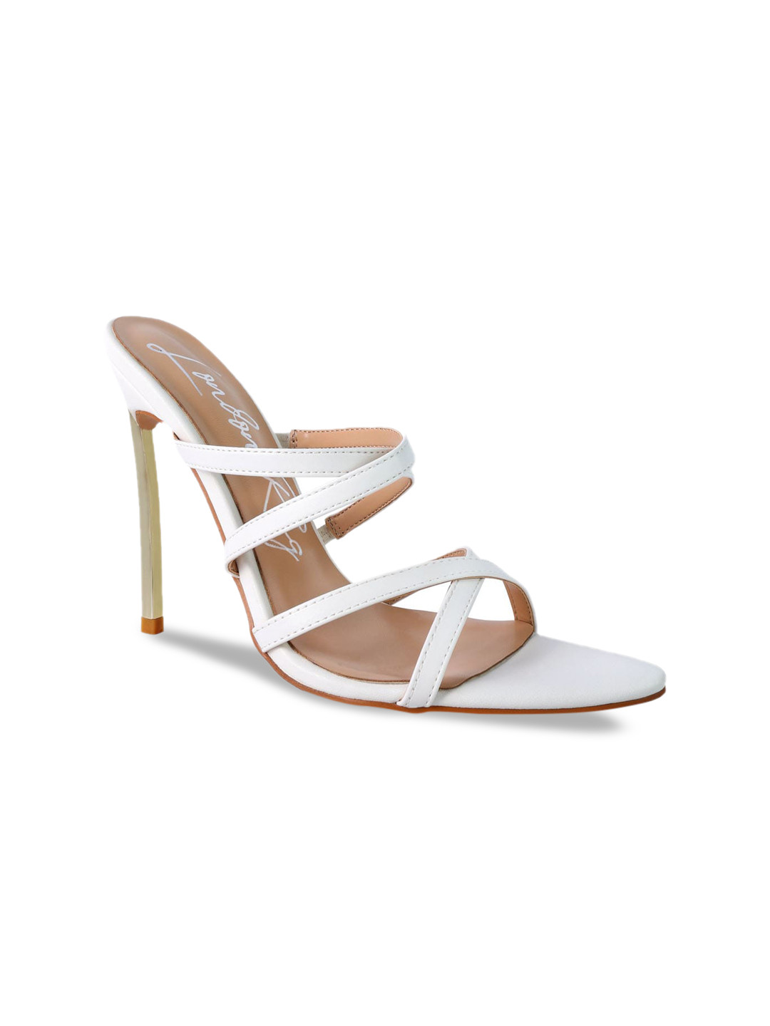 London Rag White Party Stiletto Sandals