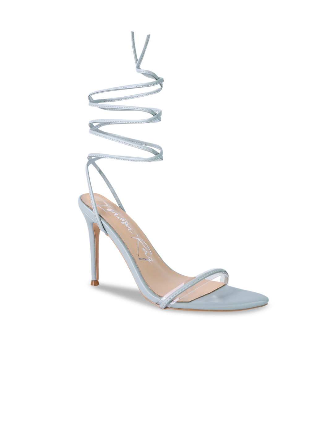 London Rag Blue Solid Party Stiletto Gladiators