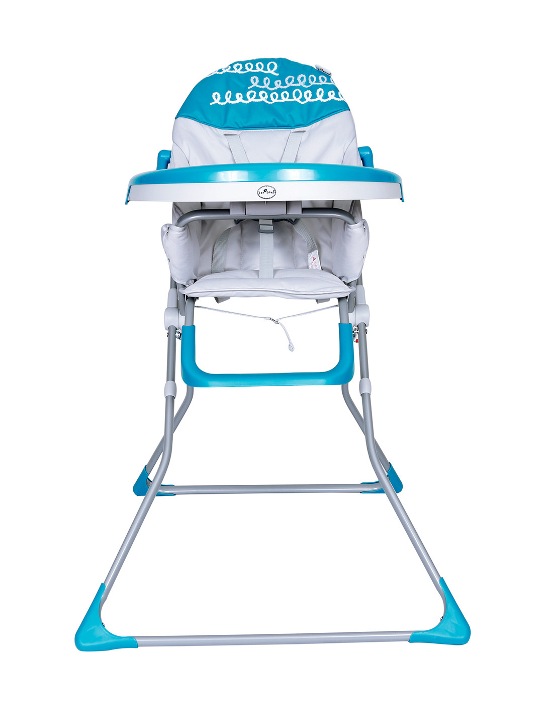 1st Step Infant Blue Printed High Chairs With 5 Point Harness