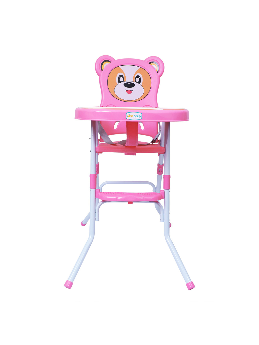 1st Step Kids Pink Printed 2 in 1 Convertible High Chair