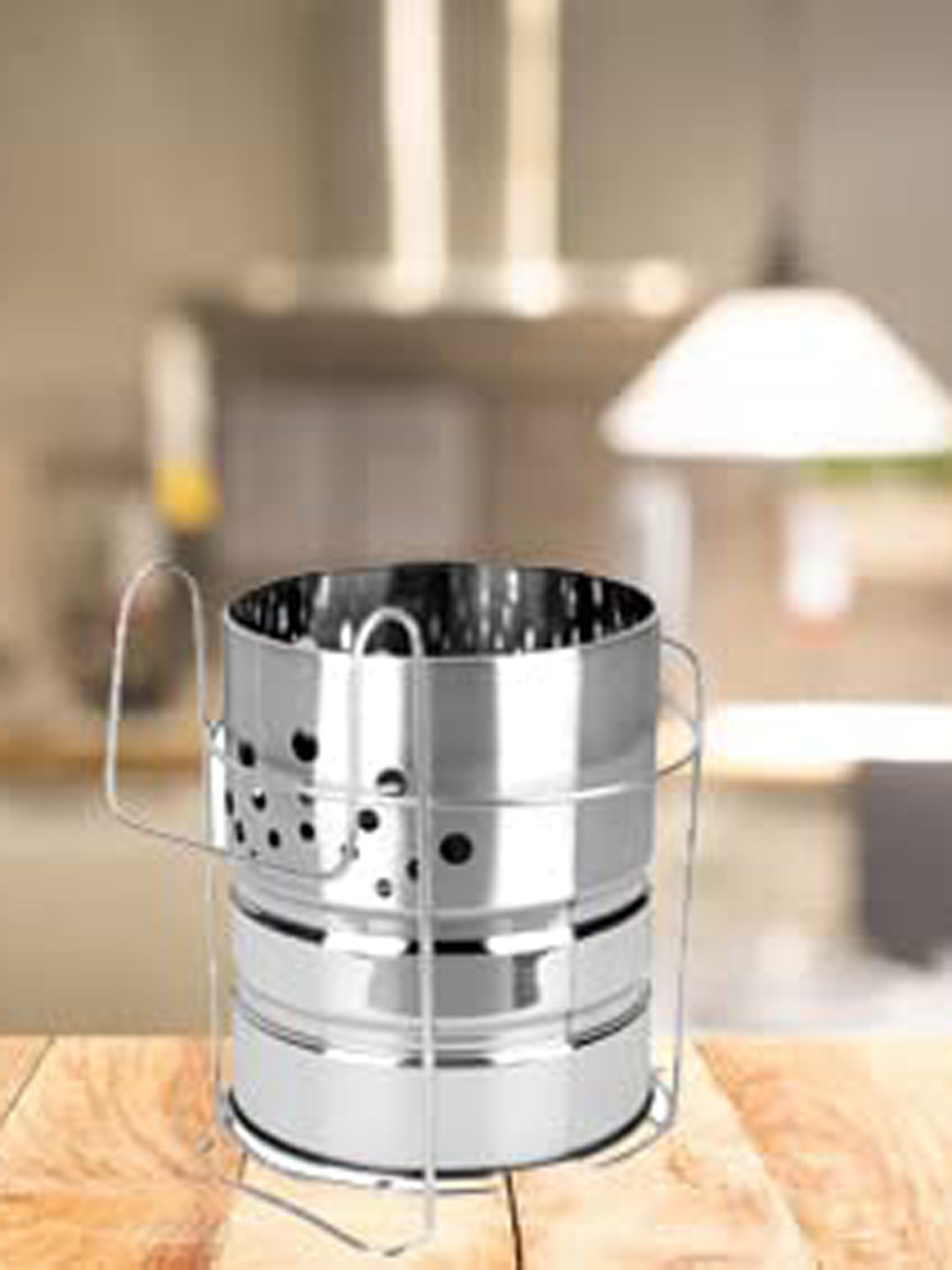 ZEVORA Silver Stainless Steel Cutlery Holder
