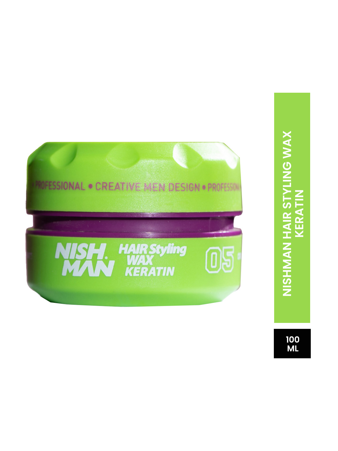 Nishman Men Strong Hold Reshapable Gloss Look Hair Styling Wax 100 g - Keratin 05
