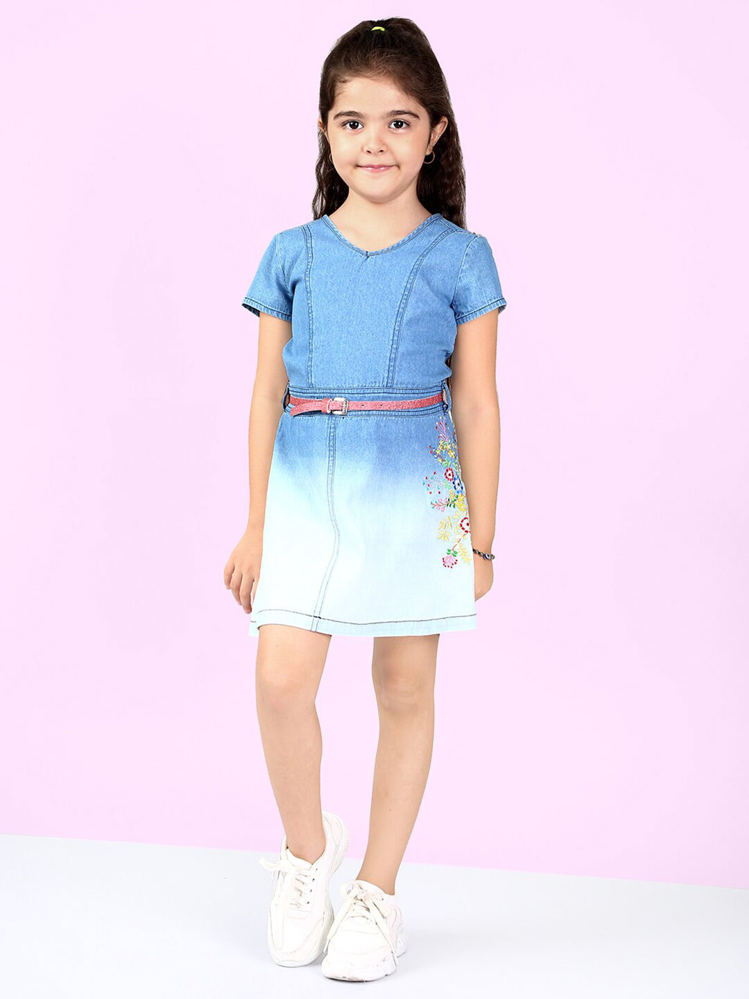 Naughty Ninos Blue Tie and Dye A-Line Dress