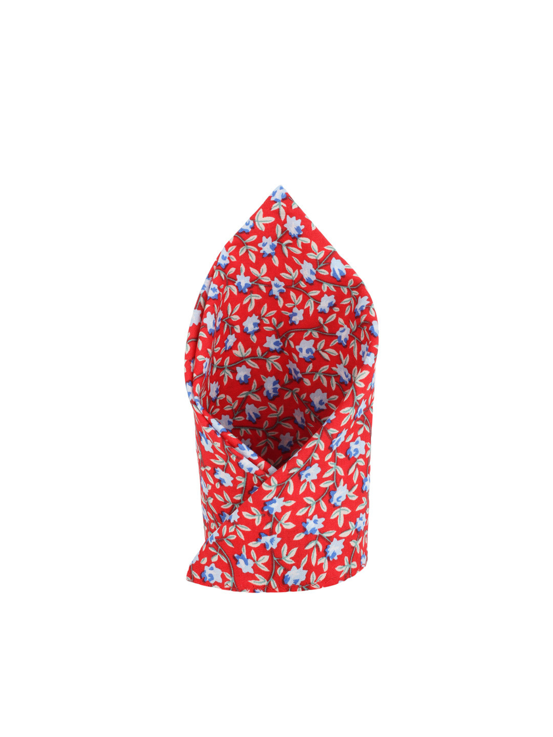 Alvaro Castagnino Red Floral Print Pocket Square