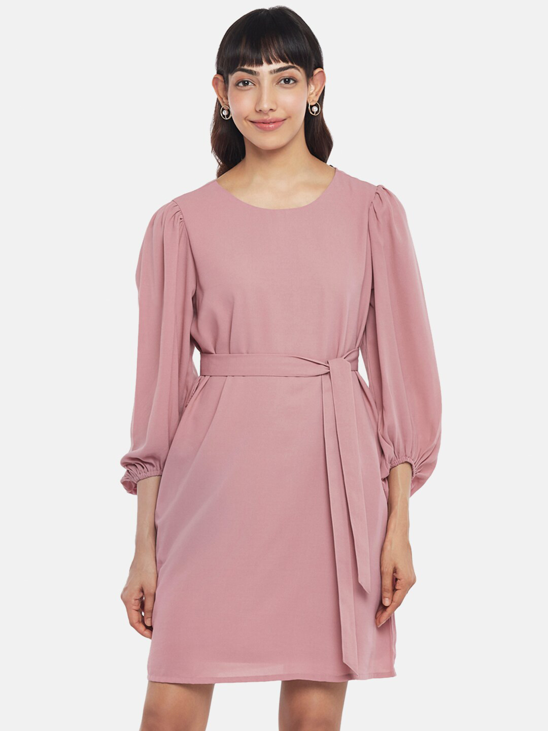 Annabelle by Pantaloons Pink Formal A-Line Dress