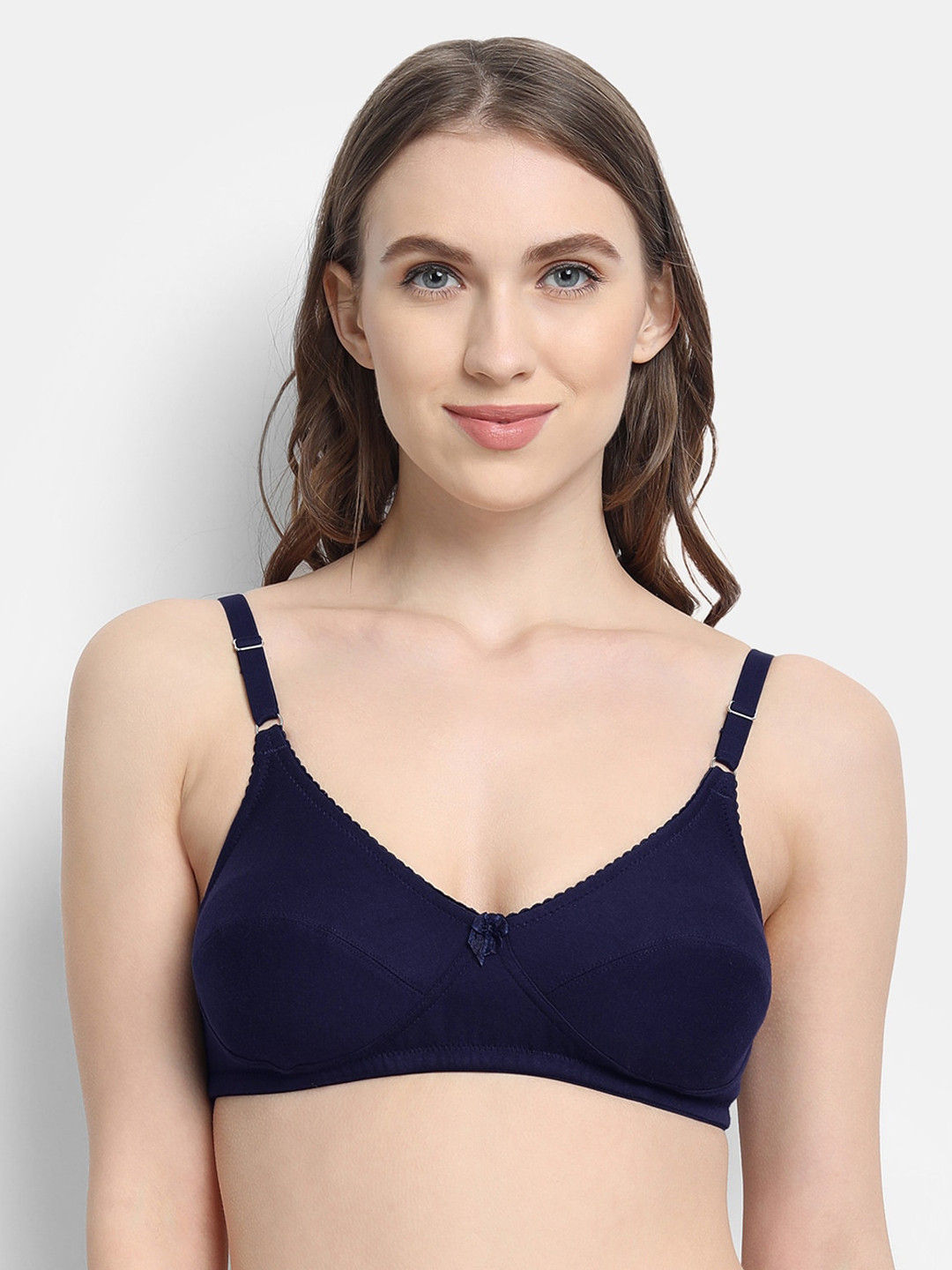 VStar Women Navy Blue Solid Bra TANIA-PEACOAT