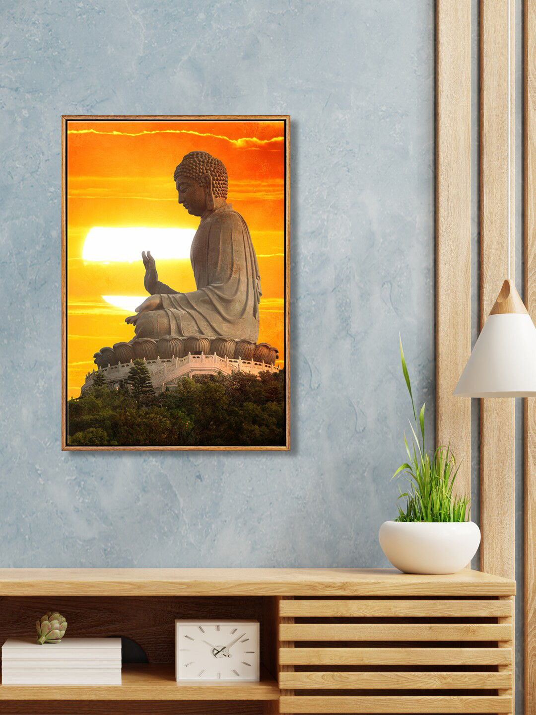 999Store Buddha Canvas Wall Rectangle Paintings Wall Art - 24 x 16 In