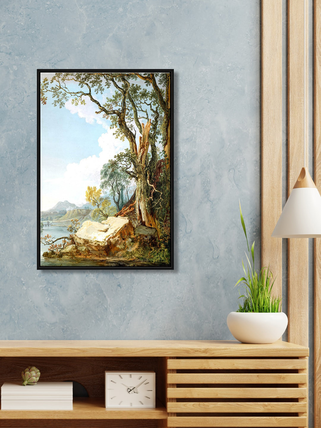 999Store Green Canvas Wall Living Room Rectangle Potrait Paintings Wall Art -24 x 16In