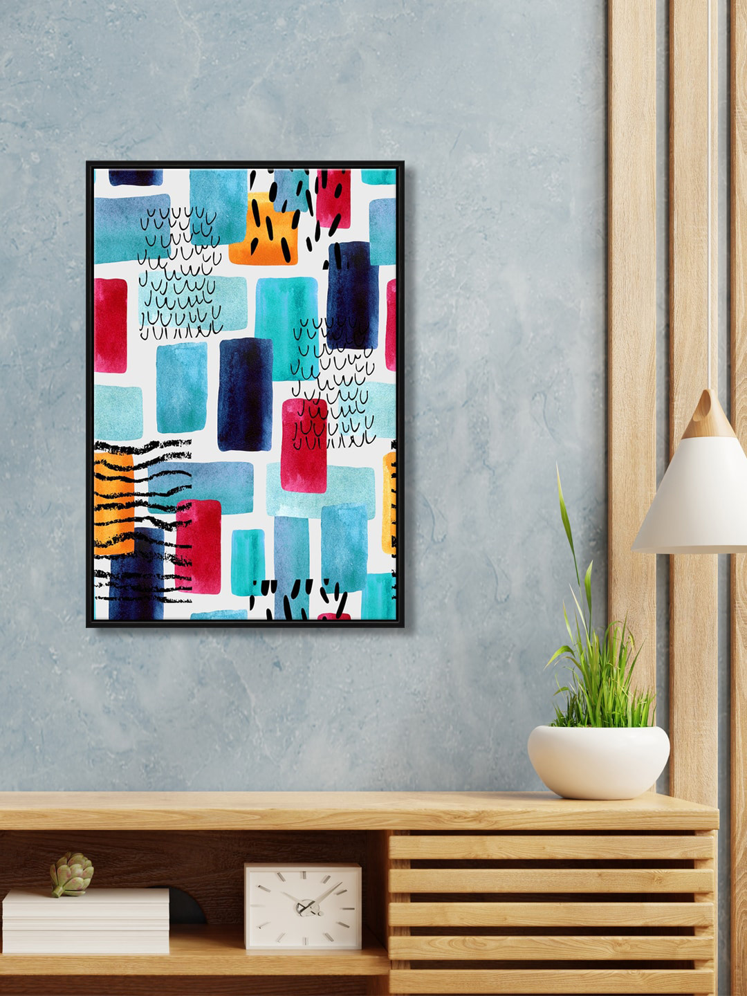 999Store White Canvas Wall Living Room Rectangle Potrait Paintings Wall Art -24 x 16In