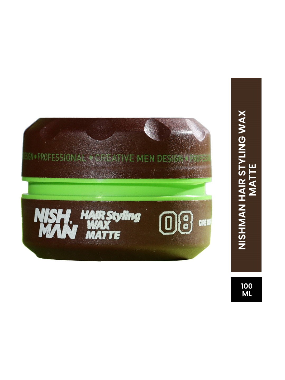 Nishman Men Strong Hold Reshapable Matte Finish Hair Styling Wax 100 g - Matte 08