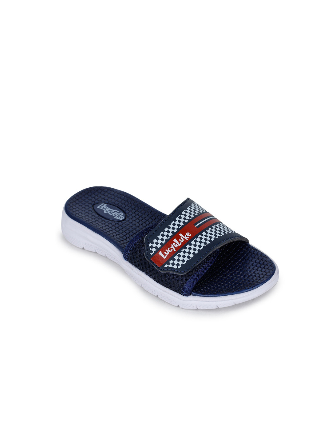 Liberty Unisex Kids Blue Printed Slip-On Sneakers