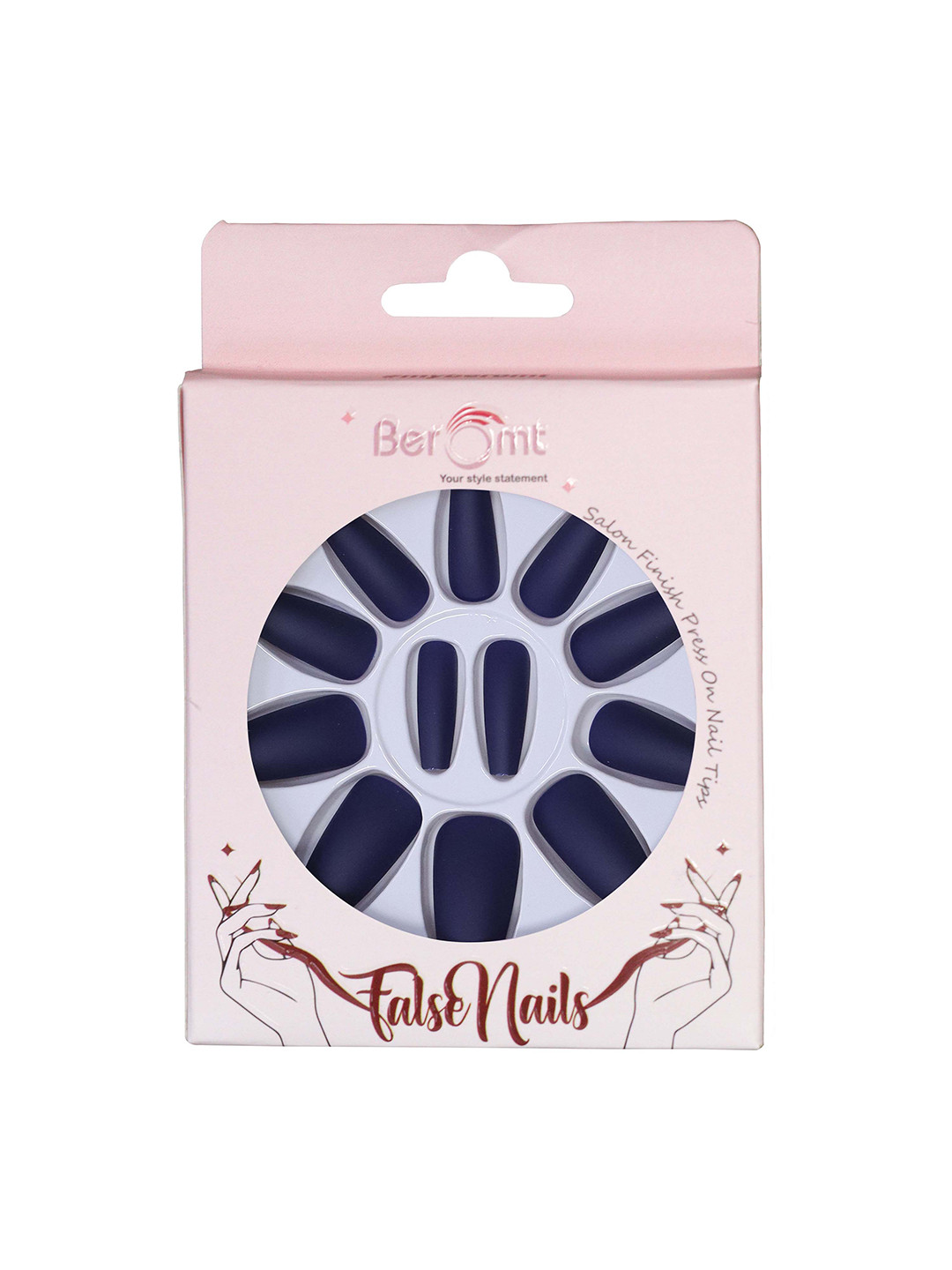 BEROMT Salon Finish Premium Matte Press-On False Nail Tips Kit - Shade 536