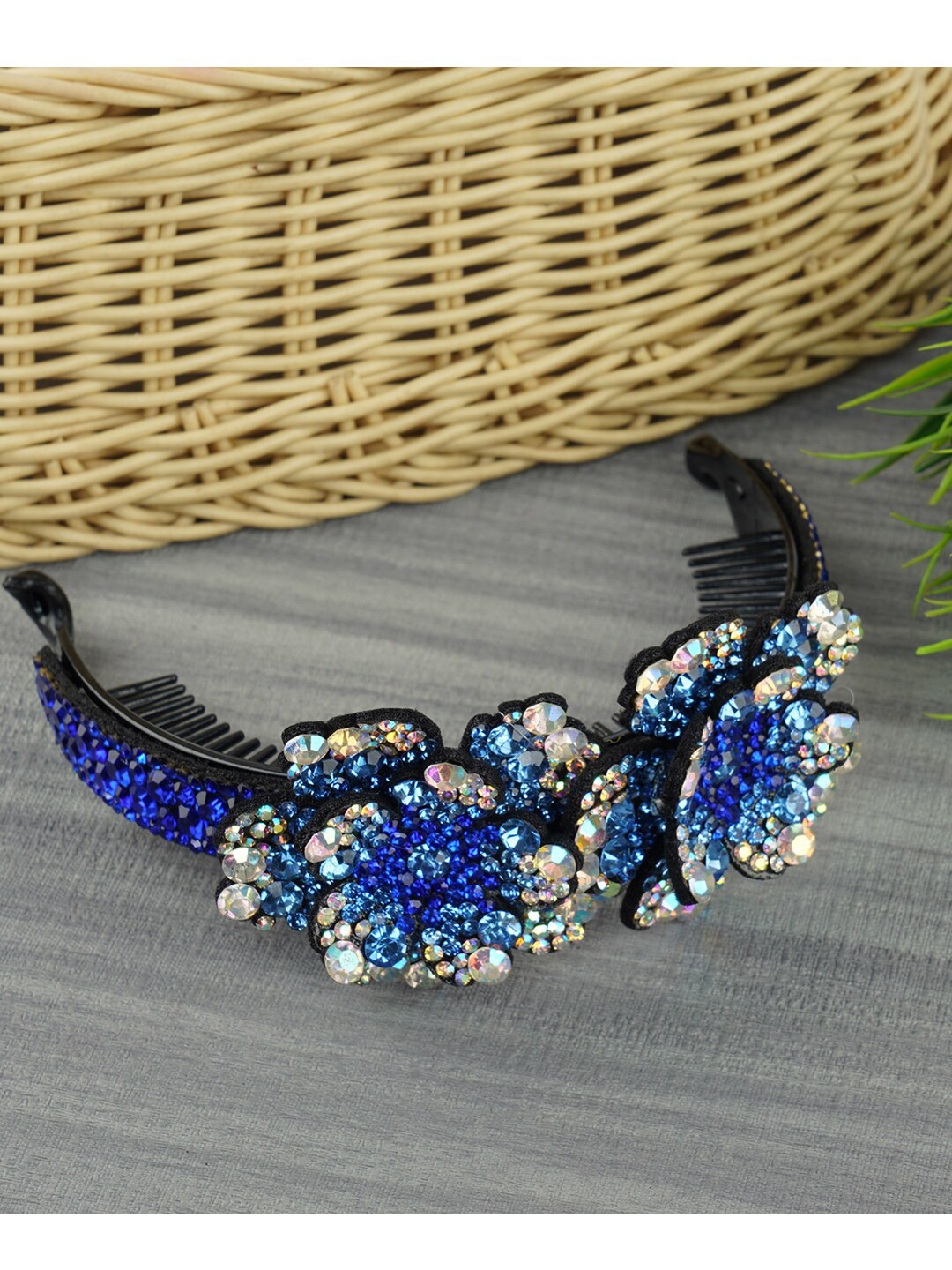 MIZORRI Women Blue & Black Hair Accessory Set of